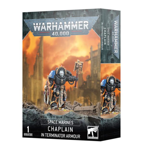 box pic of Space Marines Chaplain in Terminator Armour