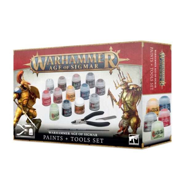 box art of Warhammer Age of Sigmar: Paint + Tools Set