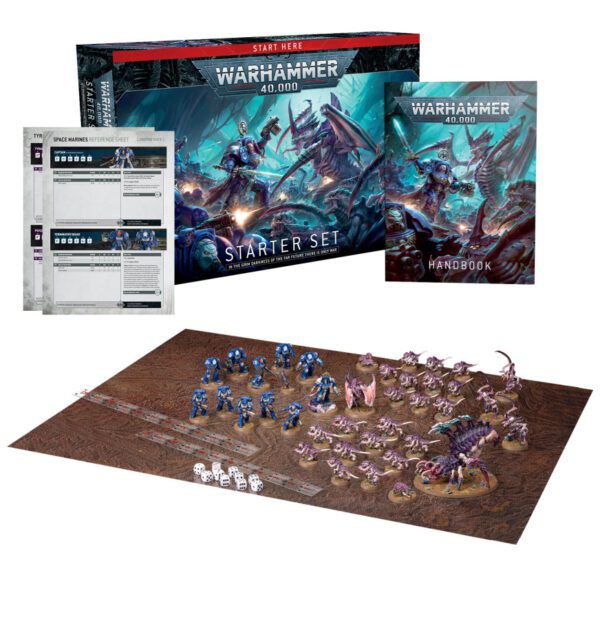 box and contents of Warhammer 40,000 Starter Set