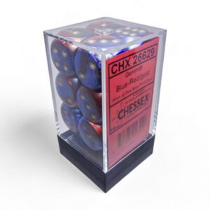 photo of Gemini Blue-Red/Gold 16mm Dice Block