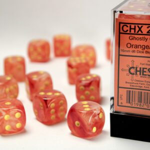 photo of Ghostly Glow Orange/Yellow 16mm d6 Dice Block