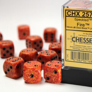 photo of Speckled Fire 16mm d6 Dice Block