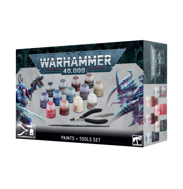 box art of Warhammer 40,000: Paints + Tools Set