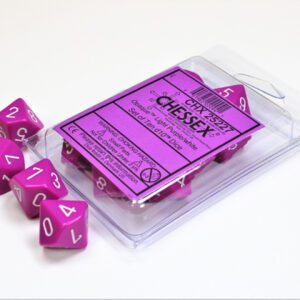 photo of Chessex: Opaque Light Purple/White Set of Ten d10s