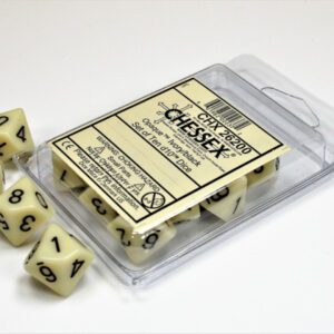 photo of Chessex: Opaque Ivory/Black Set of Ten d10s