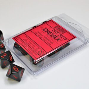 photo of Chessex: Opaque Black/Red Set of Ten d10s