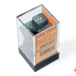 photo of Chessex: Opaque Dusty Green/Copper Polyhedral 7-Dice Set box