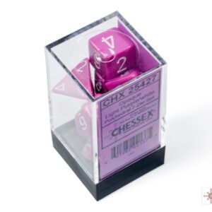 photo of Chessex: Opaque Light Purple/White Polyhedral 7-Dice Set box