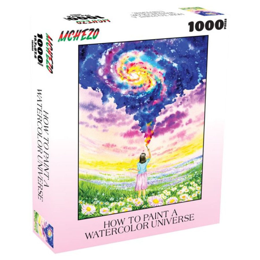 box art of How to Paint A Watercolor Universe 1000 Pieces