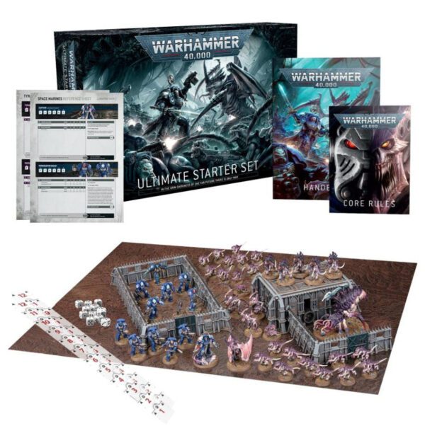 box art and component image of Warhammer 40,000: Ultimate Starter Set