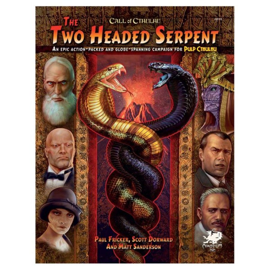 cover art of Call of Cthulhu 7E Pulp: the Two-Headed Serpent