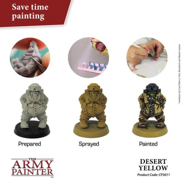 image of Army Painter Colour Primer: Desert Yellow example