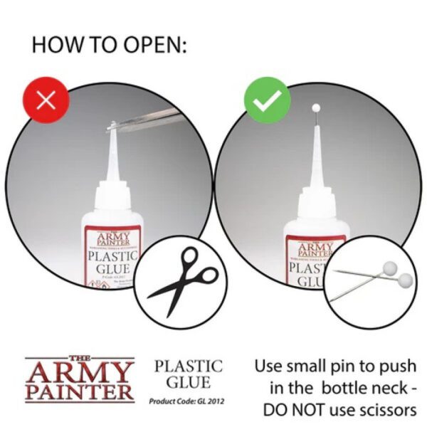 image of Army Painter Plastic Glue instructions