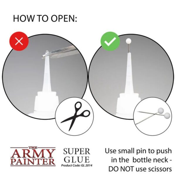 image of Army Painter Super Glue instructions