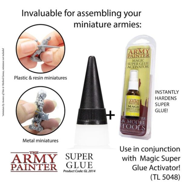 image of Army Painter Super Glue examples