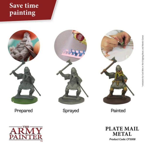 image of Army Painter Colour Primer: Plate Mail Metal example