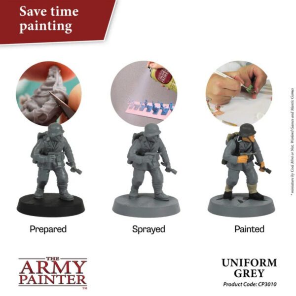 image of Army Painter Colour Primer: Uniform Grey examples