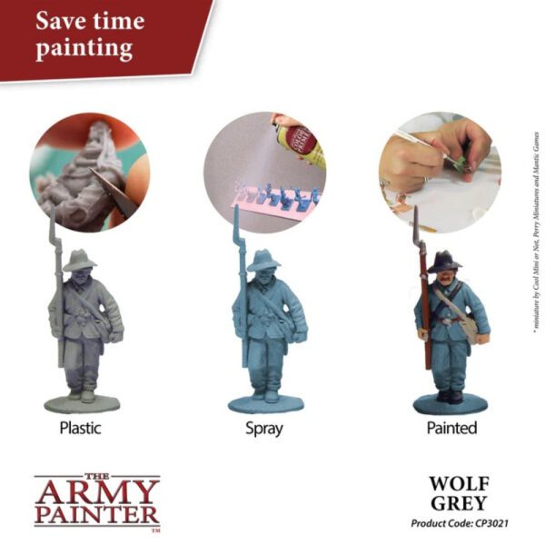 image of Army Painter Colour Primer: Wolf Grey example