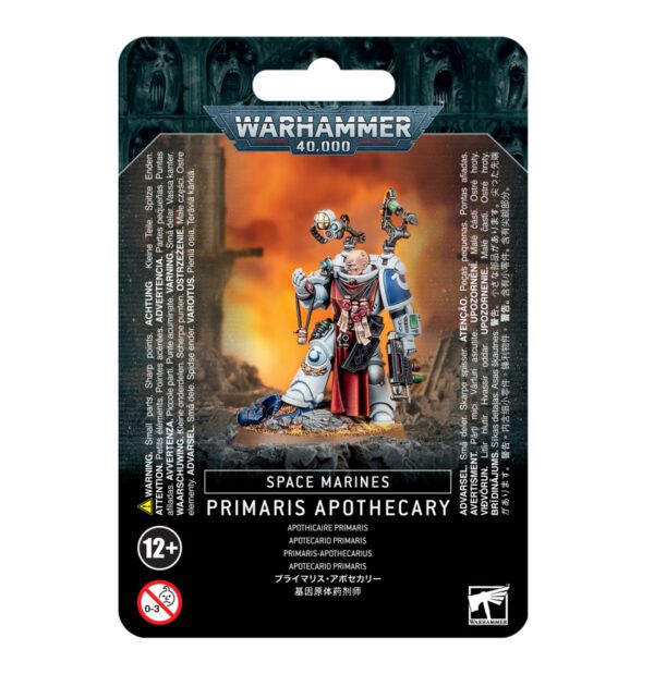 clam shell art of Space Marines: Primaris Apothecary