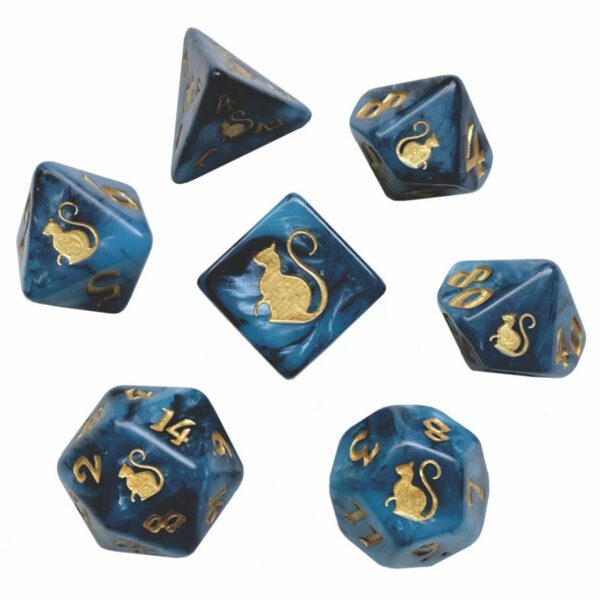 photo of Kitty-Clacks: 7-Set - Bast dice