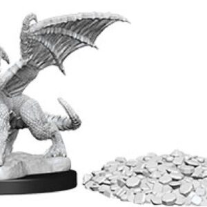 rendering of Wizkids Nolzur's Marvelous Unpainted Miniatures: W10 Blue Dragon Wyrmling mini