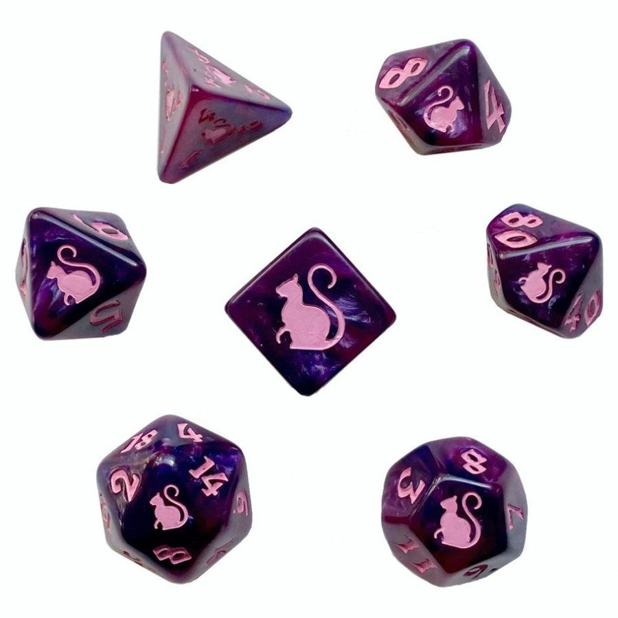 photo of Kitty-Clacks: 7-Set - Cheshire dice