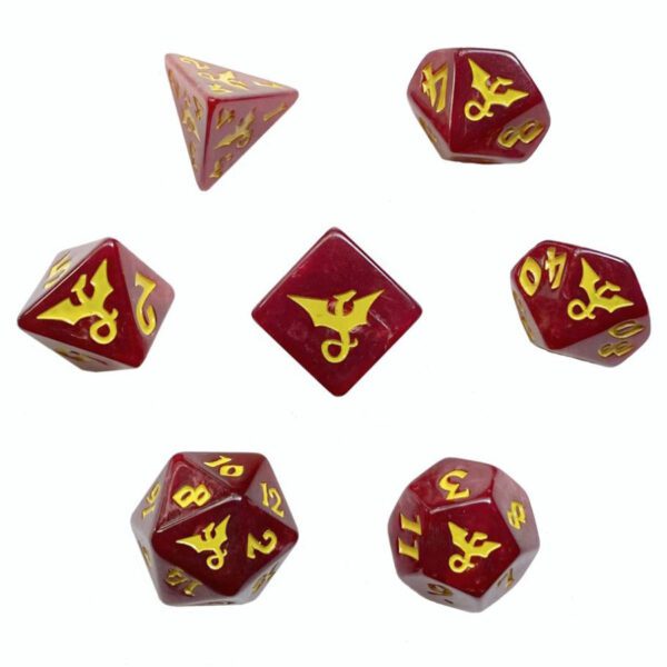 photo of Dragon Polyhedral Dice Set: Red