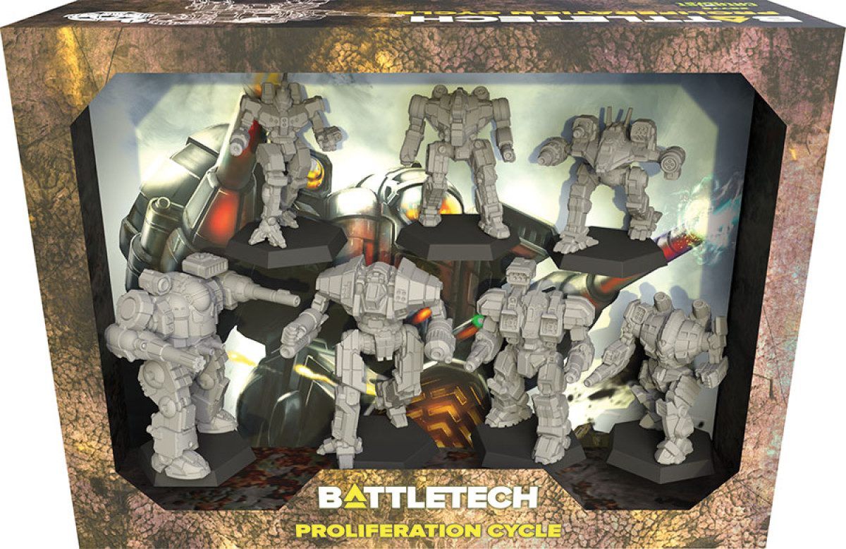 photo of BattleTech: Proliferation Cycle box and mechs