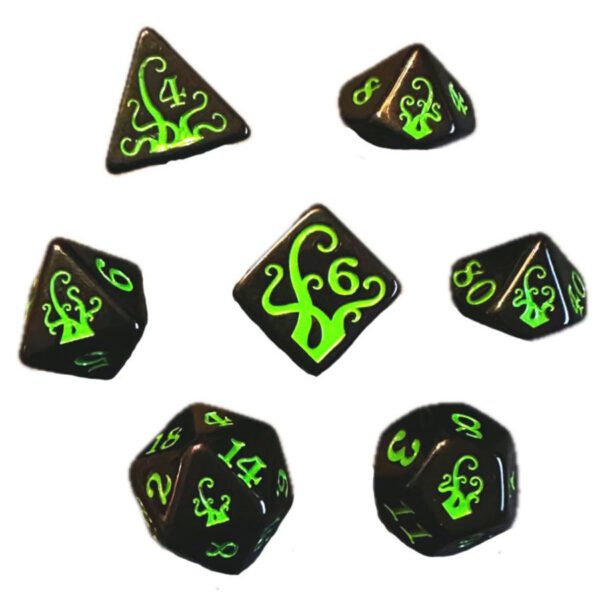 photo of Tentacles Polyhedral Set: Ichor & Slime dice set