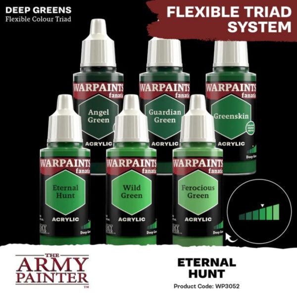 image of deep greens flex color triad