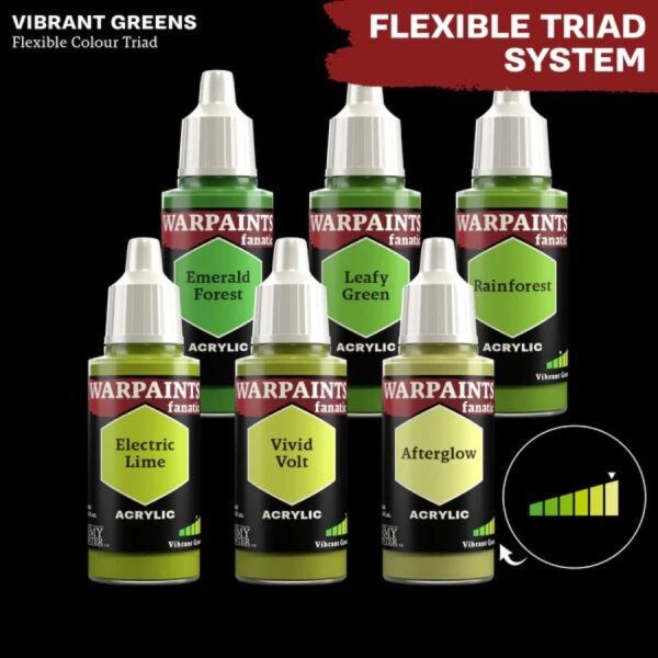 image of vibrant greens flex triad