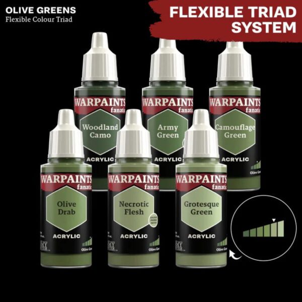 image of olive greens flex triad