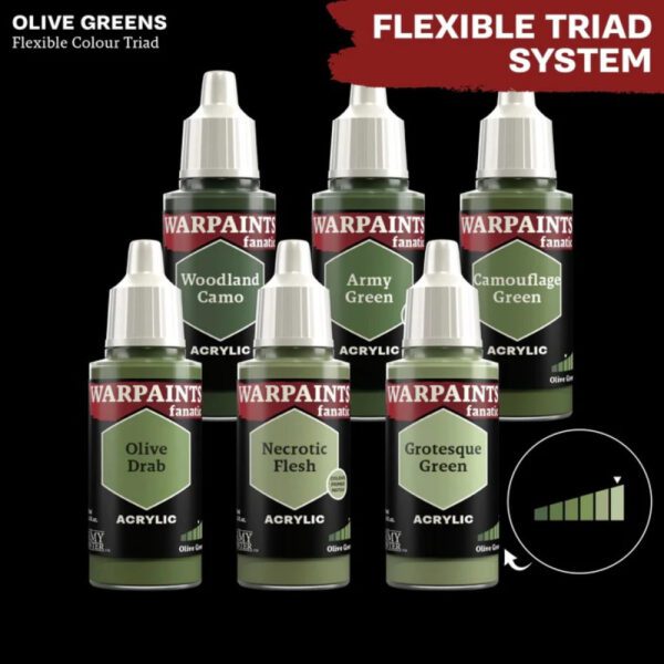 image of olive greens flex triad