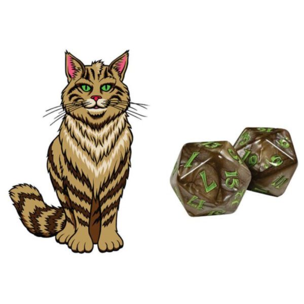 image of Kitty-Clacks 7-Set: Hazel d20 examples