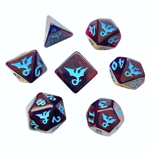 image of Swirl Dragon 7-Set: Dreadwyrm dice