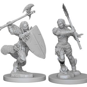 image of Pathfinder Battles Unpainted Miniatures: W01 Half-Orc Female Barbarian