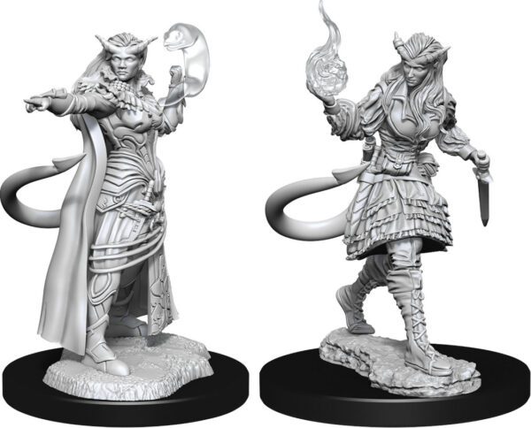 image of D&D Nolzur's Marvelous Unpainted Miniatures: W15 Tiefling Sorcerer Female