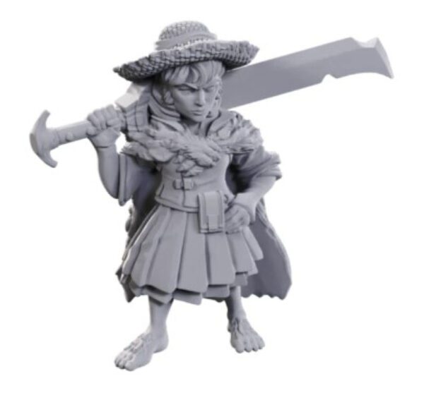 image of Pathfinder Battles Unpainted Miniatures: W23 Female Halfling Magus Low-Level