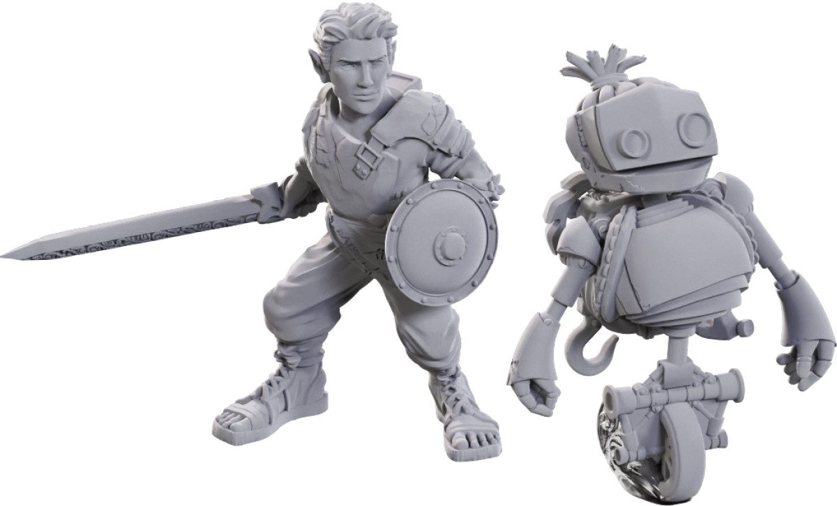 image of Critical Role Unpainted Miniatures: W23 Orym of the Air Ashari & Fresh Cut Grass minis