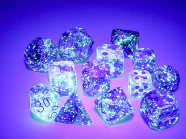 image of glow effect for Nebula Nocturnal/Blue Luminary 12mm d6 Dice Block (36 dice)