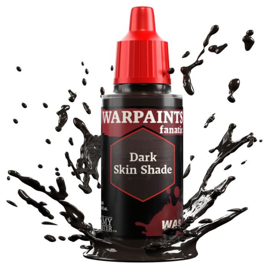 image of Army Painter Warpaints Fanatic Wash: Dark Skin Shade bottle