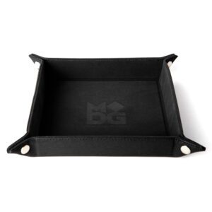 image of black Velvet Dice Tray With Leather Backing