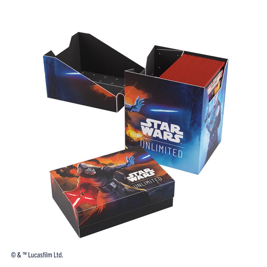 image of opened Star Wars: Unlimited Soft Crate - Rey / Kylo Ren