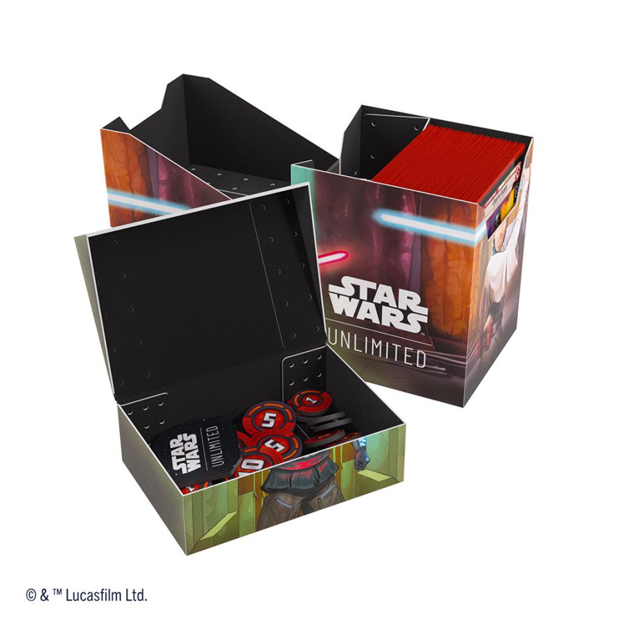 image of Star Wars: Unlimited Soft Crate Obi-Wan/Darth Maul open display