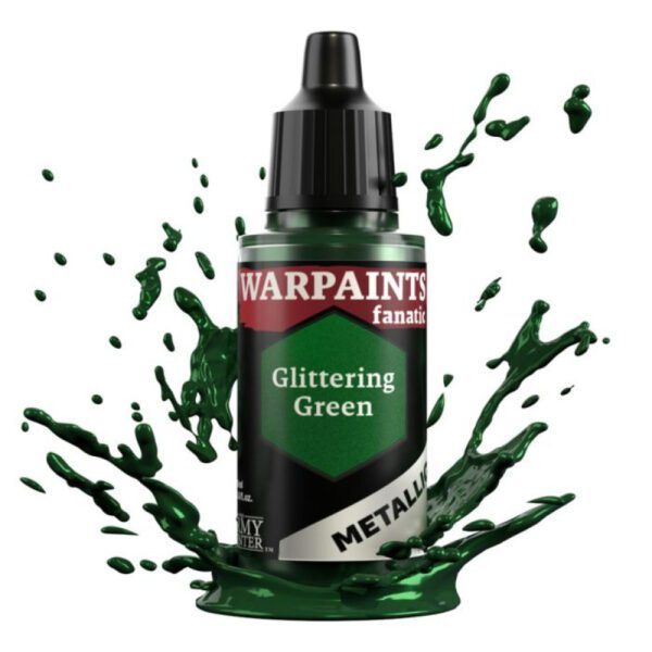 image of Army Painter Warpaints Fanatic Metallic: Glittering Green bottle