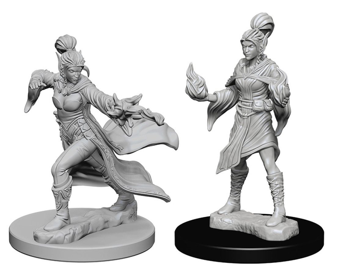 image of Pathfinder Battles Unpainted Miniatures: W01 Elf Female Sorcerer