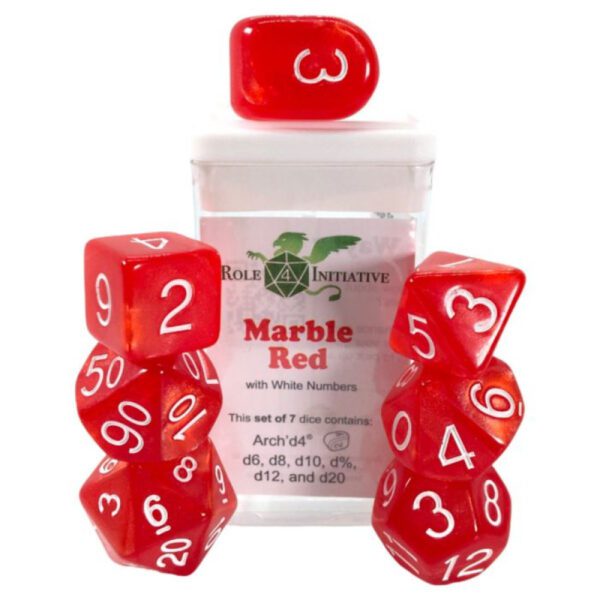 image of Role 4 Initiative: 7-Set Marble Red