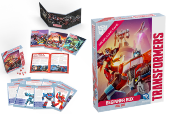 box art and content image of Transformers RPG: Beginner Box - Roll Out