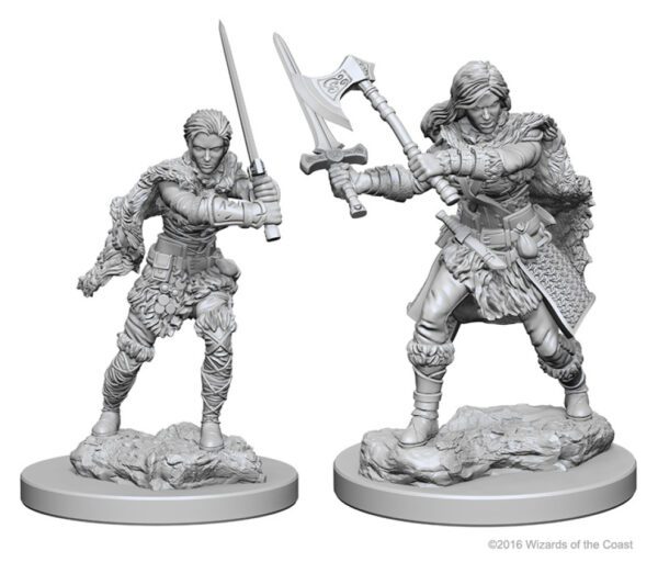 image of D&D Nolzur's Marvelous Unpainted Miniatures: W01 Human Female Barbarian