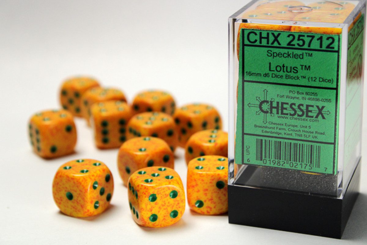 photo of Speckled Lotus 16mm d6 Dice Block